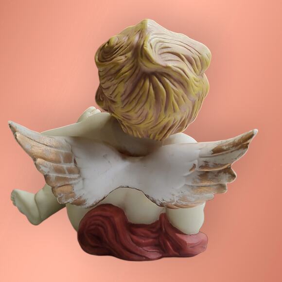 Hand-painted Putto Cupid Angel Cherub Whimsical Renaissance Baroque Figurine - Picture 8 of 11